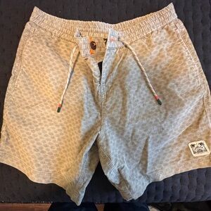 Howler Brothers Men's Tan Patterned Flat Front Shorts